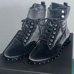 Vince Camuto Women’s VC Talorini Smooth Velvet Granite Peak Studded Combat Boots Photo 13