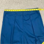 Misook  Pleated Wide Leg Twill Chiffon Tailored Pants Size M‎ Blue Photo 8