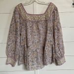 American Eagle AMERICAN‎ EAGLE Women Purple Long-Sleeve Square Neck Peasant Blouse - XS NWOT Photo 4