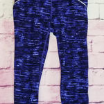 Athleta  PAINT BUCKET RELAY CROPPED ATHLETIC LEGGINGS BLUE PURPLE SMALL Photo 0
