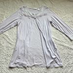 Eileen West Cotton Modal Open Front Robe L Lilac Lace Tradwife Cottage Rustic Purple Size L Photo 0