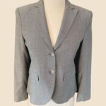 Theory Herringbone Wool Blend Single Breasted Tailored Fit Blazer Jacket Photo 9
