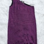 St. John Women’s one shoulder sparkly purple sequined evening dress size 12 Photo 9