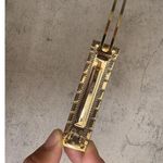 VTG Sarah Coventry Golden Tone Flora Etched Mesh Link Hair Clip Made In France Gold Photo 2