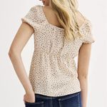 SO  Junior Size XL Milkmaid Peasant Lace Floral Ditsy Top Blouse Cap Sleeve Photo 5