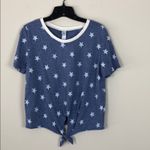 Alternative  Star Top Patterned Blue Tie Front Photo 6