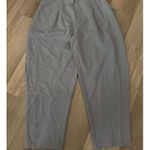 Halara  Barrel Leg Work Pants Casual Pleated Pull On Weathervane Gray M Photo 3