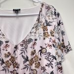 Torrid Blush Pink Floral Chiffon Tiered V Neck Babydoll Top Size 3X Photo 5