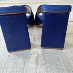 Schutz  Lizah Welt Wild NWOT size 7.5 Blue Calf Hair Leather Sandal Triangle Heel Photo 5