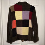Christopher & Banks Vintage Size Small Chocolate Brown Patchwork Sweater Photo 8