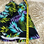 Floral one piece swim dress Sz M/L Black Size M Photo 7
