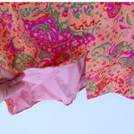 Vintage 60s‎ Handmade Paisley Sheath Dress Womens Pink Mod Psychedelic Size 12 Photo 4