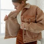 Urban Outfitters Dusty Rose  BDG River Fleece-Lined Denim Jacket Photo 0