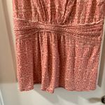 Loft  Coral/Pink Printed Sleeveless Blouse Medium Photo 2
