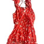 Topshop Size Medium 8/10 Floral Printed Open Back Jumpsuit. Photo 2