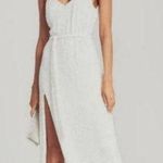 Retrofête Retrofete Rebecca Sequin Maxi Dress in White Size Small Sleeveless Belt NWT Photo 0