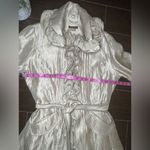 Samuel Dong shimmer champagne bubble ruffle hem coat/dress sz small Gold Photo 8