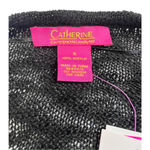 Catherine Malandrino New Short Sleeve Slub Melange Open Cardigan Black S Photo 4
