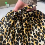 Urban Outfitters  Size S Animal Print Button Down Shirt Blouse Tie Front Boxy Photo 3