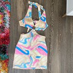 Y2K Halter Tie Die Cut Out O Photo 2