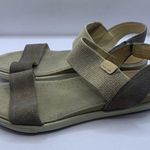 Ecco  Damara Women’s 40 US 9-9.5 Pewter Metallic Elastic & Leather Sandals E6 Photo 2
