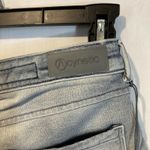 Acynetic women's 25 french terry cotton bleach blue gray denim ERIN booty shorts Photo 4