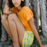 ZARA Printed Linen Blend Shorts Photo 2