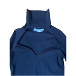 ASTR  Black Cutout Turtleneck Sweater Long Sleeve Sz Medium Sweetheart Neck Chic Photo 1