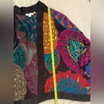 Chico's Silk Blend Burnout Cropped Jacket Cardigan Flame Scarlet Womens L/XL Photo 8