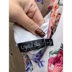 Crystal Sky Womens White Floral Summer Dress Spring Summer Long Size‎ 3 Junior Size undefined Photo 3