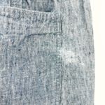 L.L. Bean Womens 100% Linen Breezy Pull On Utility Wide Leg Pants Size 18 Tall Blue Photo 8