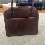 Brighton Vintage  Chantilly Brown Leather Satchel Handbag Purse Heart Owl Photo 6