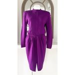St. John Couture Purple Sweater Dress, Size 8 Photo 1