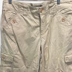 Vintage Cargo Capri Pants Neutral 90s Minimalist Y2K French Girl Street Style Tan Size 12 Photo 4