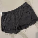 Aerie  American Eagle Pull On Frayed Hem Shorts Women’s XS Charcoal Gray Cutoff Photo 1