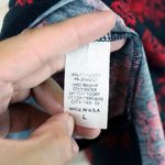 Forever 21 Top Women L Red Black Damask Asian Cheongsam Jersey Knit USA VTG Y2K Photo 5