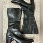 Enzo Angiolini  black leather snip toe heeled boots 8.5 Photo 6