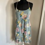 O'Neill 31.  Jasmine Powder Blue Floral Beach Mini dress Size Large Photo 3