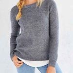 Unif Women's Gray Ribbed Waffle Knit Pullover Acrylic Blend Sweater Size Small Photo 1