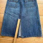Gap Genuine Y2K Denim Midi Skirt Flap Pockets SZ 4 Med Wash Stretch Photo 8