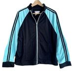 Coldwater Creek colorblock zip front performance wear track jacket large Photo 0