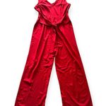 Laundry by Shelli Segal Wide Leg Belted Jumpsuit, Poppy Red, Size 16 New w/Tag Photo 1