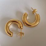Gold Hoop Earrings, Mini Hoop Earrings, Chunky Hoop Earrings Photo 0
