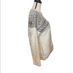 Sundance  size small Haven Sweatshirt cream w/black embroidery & gold beads. Photo 2
