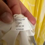 Banana Republic  Women's Silk Strapless Frilly Dress Yellow White & Lined Photo 3