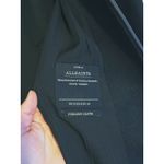 ALLSAINTS Lorie Leather Lapel Single Breasted Wool Coat 8 Black Quiet Luxury Photo 6