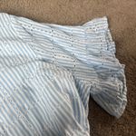 Crown & Ivy  Light Blue/White Striped Eyelet Cotton Dress SIZE XL Photo 2