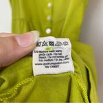 GUDRUN SJODEN Sleeveless Button Front Cotton Mini Dress Lime Green Sz Small Photo 9