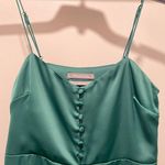 Urban Outfitters Green Padova Satin Slip Sleeveless Button-Up Mini Dress - XS Photo 2