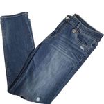 White House | Black Market Women's Size 8 Blue Straight Crop Jeans Photo 12